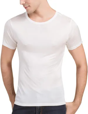 Men's Silk Shirt Soft Breathable Sport T-Shirt Underwear Slim Short/Long Sleeve Tops