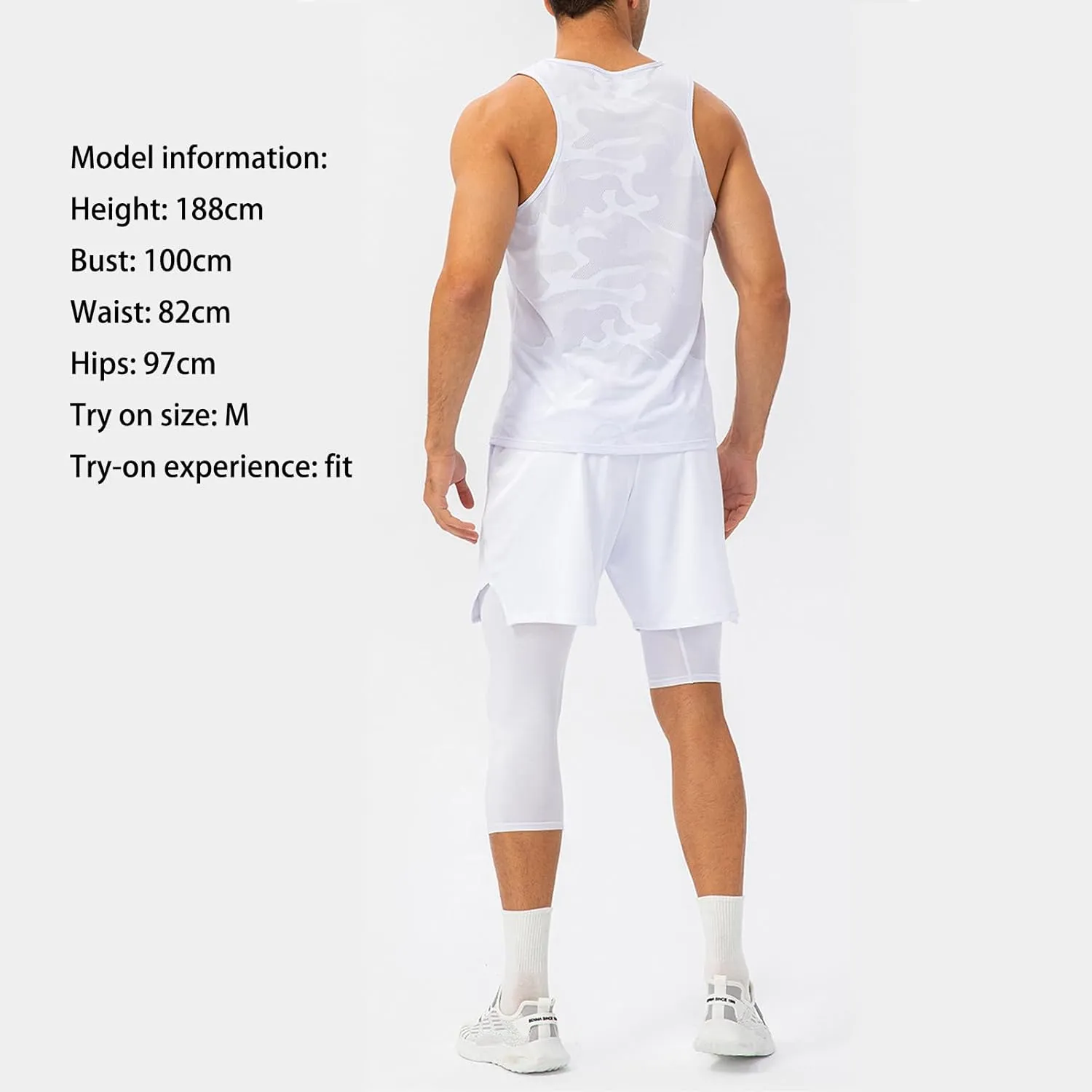 Men's Solid Color Gym Vest Sleeveless Round Neck Quick Dry Training Gym Shirt T-Shirt