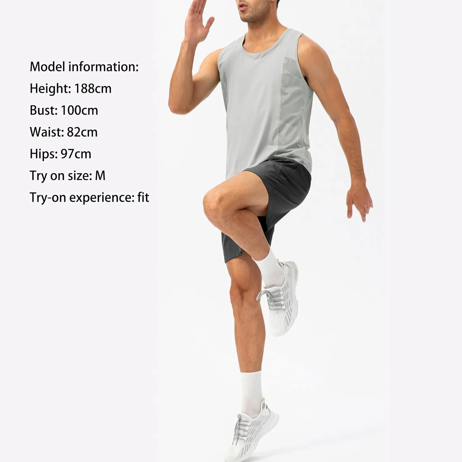 Men's Solid Color Gym Vest Sleeveless Round Neck Quick Dry Training Gym Shirt T-Shirt