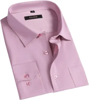 Men's Stretch Wrinkle Resistant Dress Shirt Long Sleeve Button up Business Casual Shirt Regular Fit