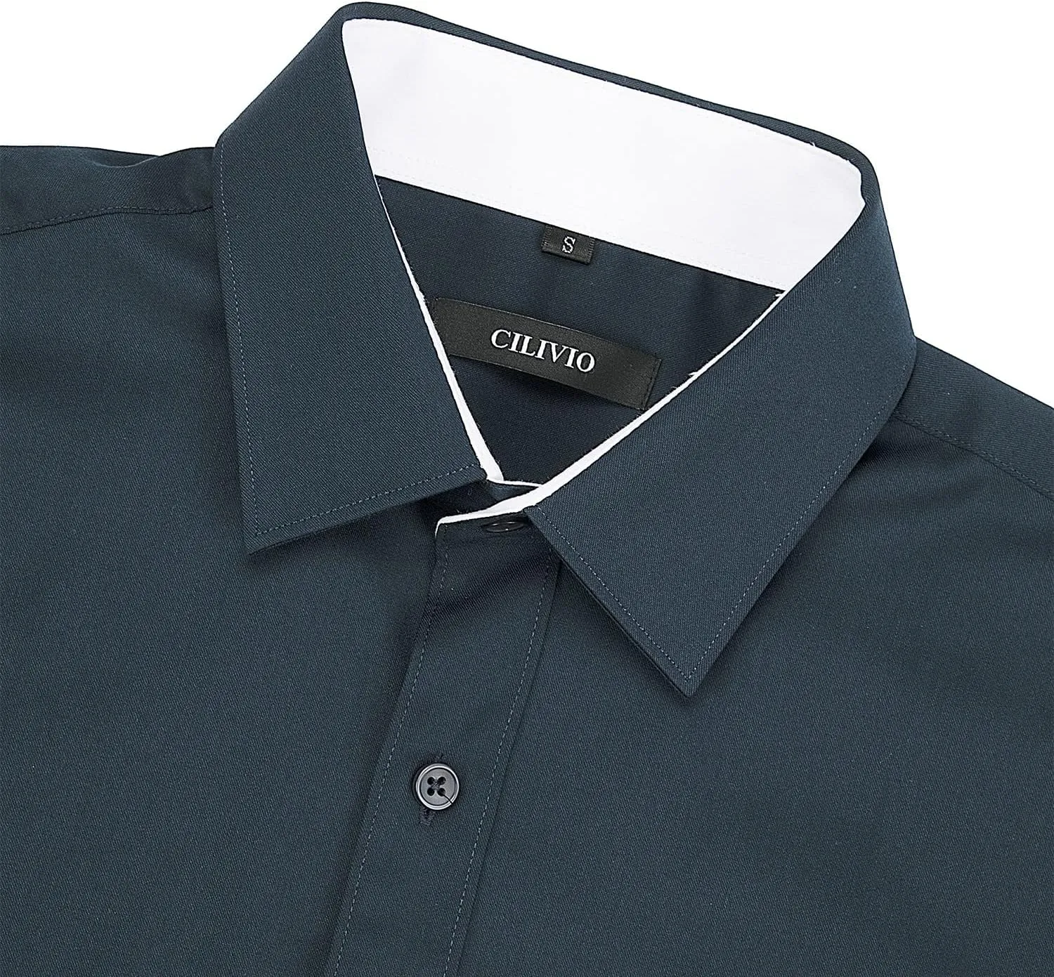 Men's Stretch Wrinkle Resistant Dress Shirt Long Sleeve Button up Business Casual Shirt Regular Fit