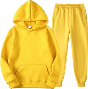Men's Tracksuits,2 Piece Athletic Hoodie Tracksuit Set Activewear Solid Sweatshirt Sweatpant Sports Set for Men SweatSuit