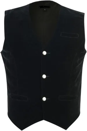 Mens Vest Waistcoat Gothic Steampunk Victorian/Black Velvet Wedding Vest