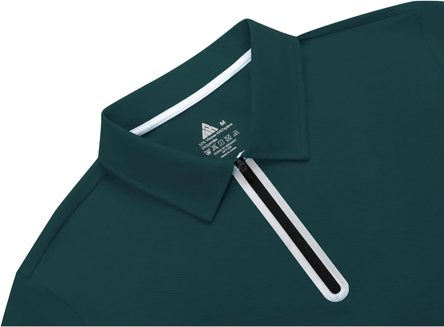Men's Zipper Polo Shirt Short Sleeve Moisture Wicking Casual Golf Polo Shirt Quarter Zip Tops