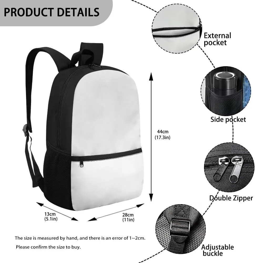 Mumeson Cool Shark Backpack Schoolbag Set Soft Breathable Backing Daypack Kids Teen School Backpack Lightweight Daypack with Insulated Lunch Bag,Pencil Cases 3 Piece Set