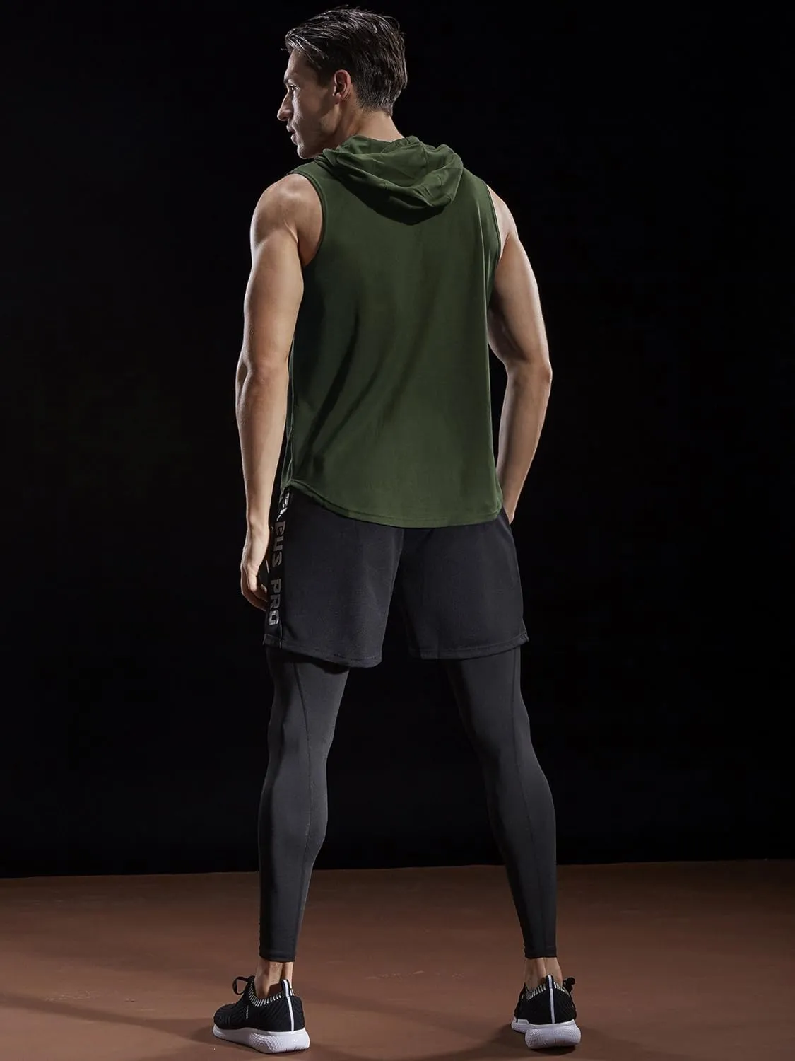 NELEUS Dry Fit Workout Athletic Muscle Tank Top Running Shirts with Hoods
