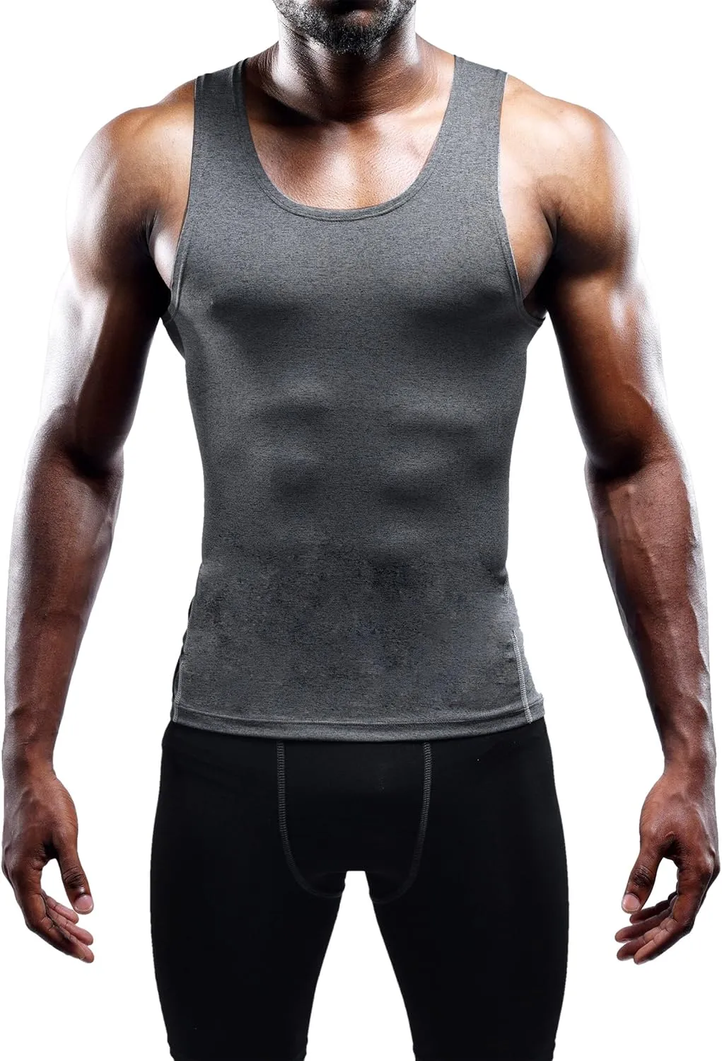 NELEUS Men's 3 Pack Athletic Compression Under Base Layer Sport Tank Top