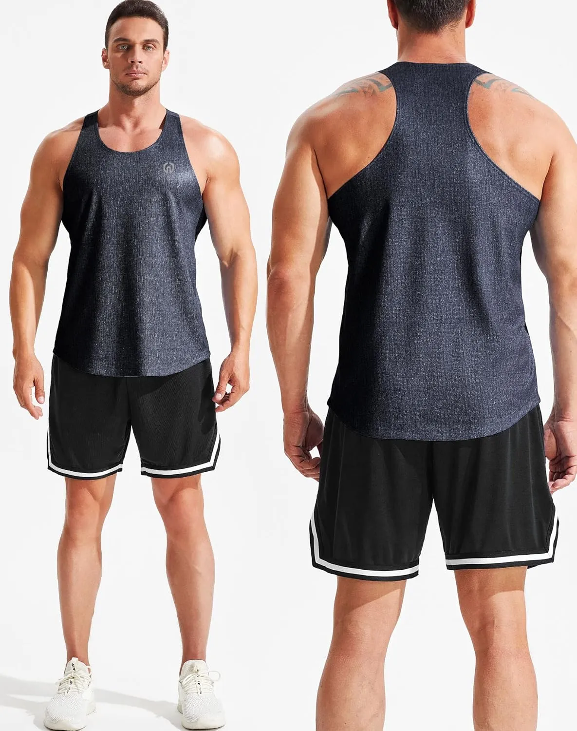 NELEUS Men's Workout Running Tank Top Sleeveless Gym Athletic Shirts