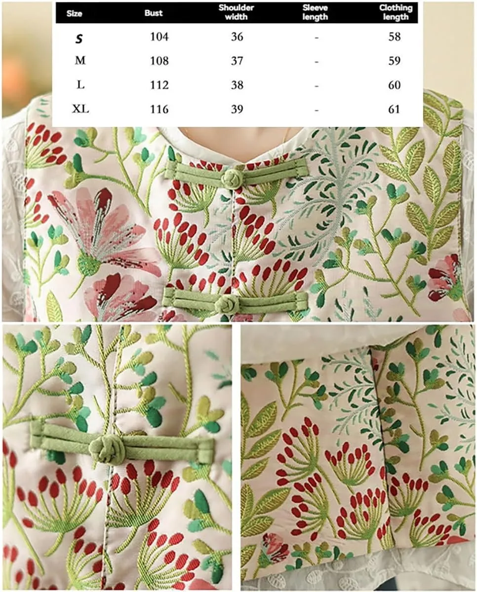 New Chinese Style Cotton Vest for Winter Women's Clothing, with a high-end Feel and a Retro Sleeveless top