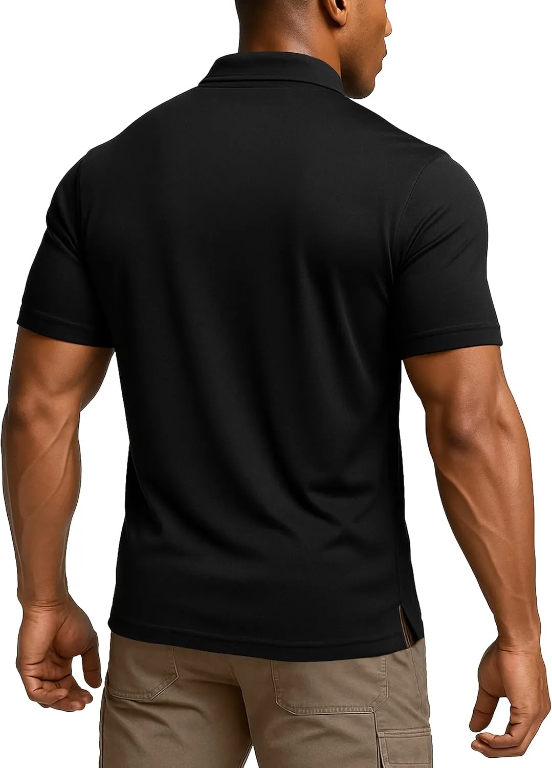 NY Threads Mens Polo Shirt Short Sleeves Quick Dry Performance Tactical Pique Jersey Golf Shirt