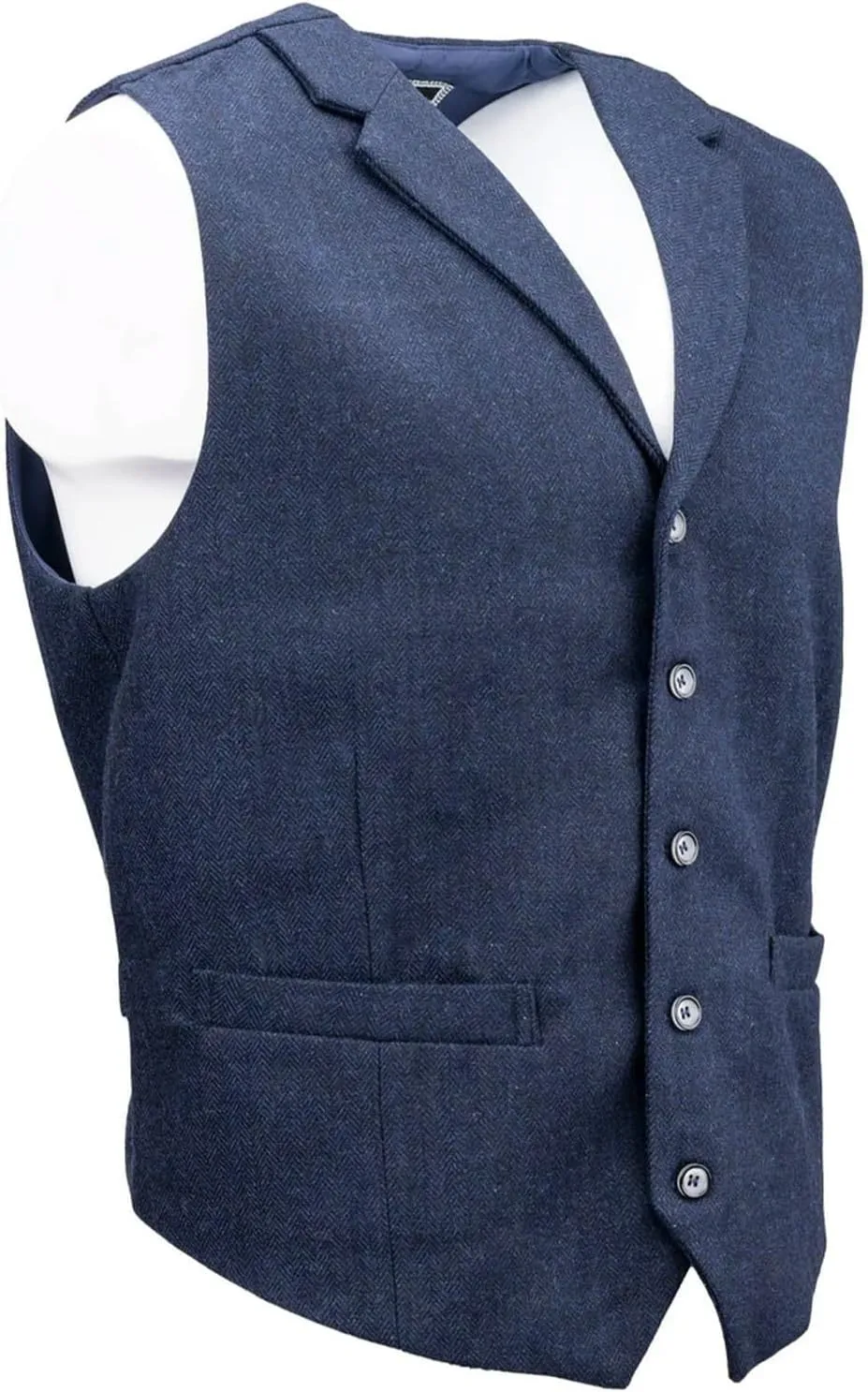 OUTBACK TRADING Men's Jessie Vest | Lightweight Button Down Wool Western Outdoor Vest with Adjustable Back Slide Belt
