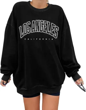 Oversized Usa Sweatshirt Women: Patriotic Tshirt 4th July Shirt Long Sleeve Casual Pullover Tops