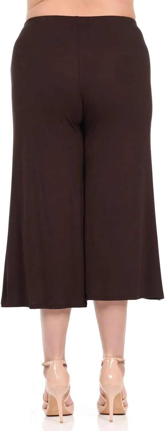 Pastel by Vivienne Women's Lounge Wide Leg Crop Culottes Plus Size