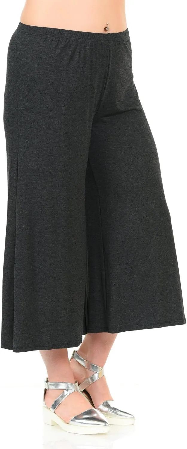 Pastel by Vivienne Women's Lounge Wide Leg Crop Culottes Plus Size
