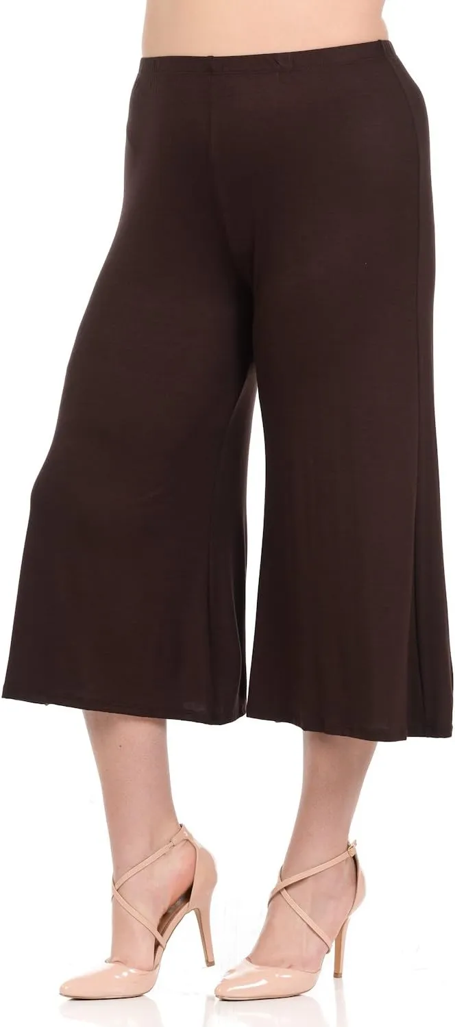 Pastel by Vivienne Women's Lounge Wide Leg Crop Culottes Plus Size
