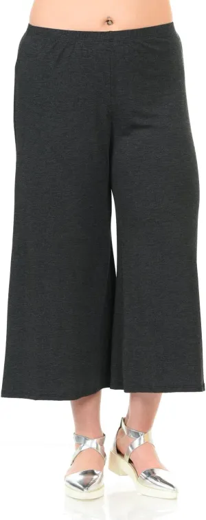 Pastel by Vivienne Women's Lounge Wide Leg Crop Culottes Plus Size