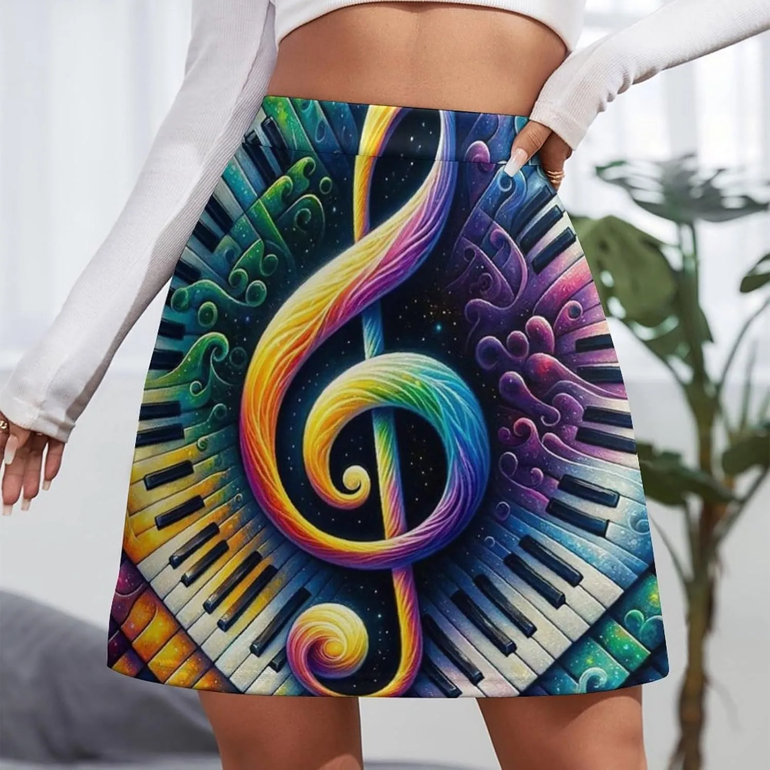 Piano Music Note Short Skirt Culottes Womens Athletic Skorts Skirts Exercise Skort Kilts Casual Skort