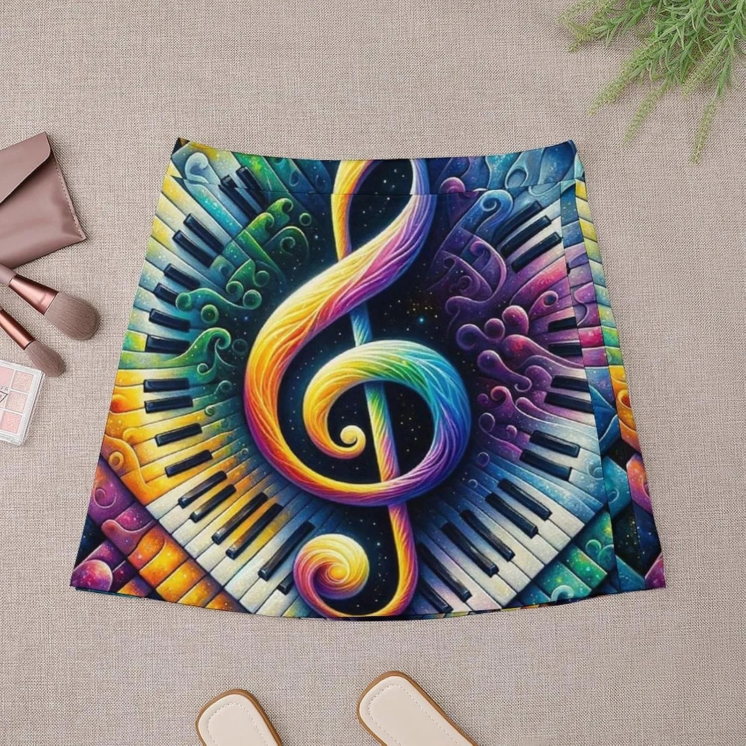 Piano Music Note Short Skirt Culottes Womens Athletic Skorts Skirts Exercise Skort Kilts Casual Skort