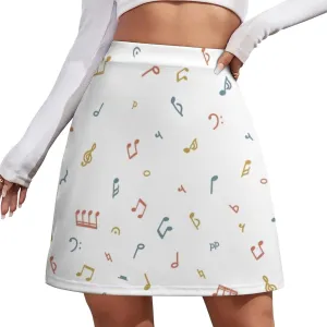 Piano Music Note Short Skirt Culottes Womens Athletic Skorts Skirts Exercise Skort Kilts Casual Skort