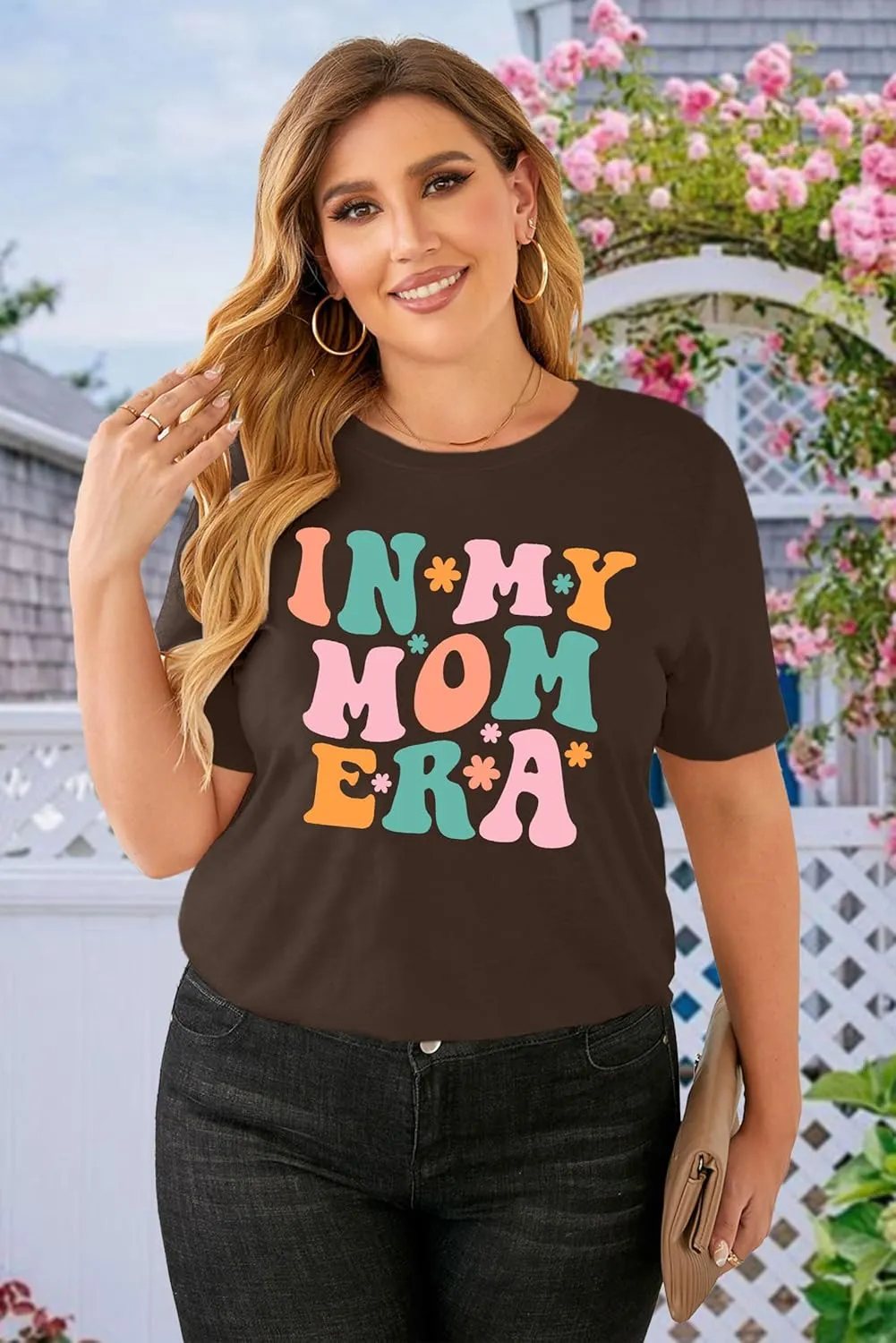 Plus Size Mom Shirt: Women in My Mom Era Tshirt Cute Mom Graphic Tee Mama Life Short Sleeve Shirt