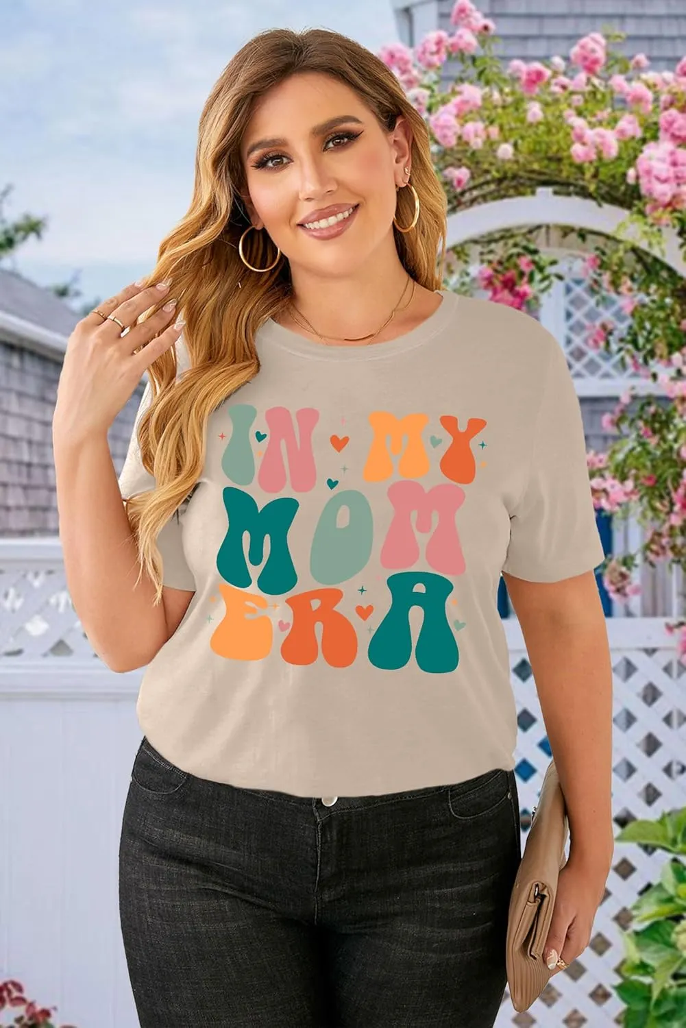 Plus Size Mom Shirt: Women in My Mom Era Tshirt Cute Mom Graphic Tee Mama Life Short Sleeve Shirt