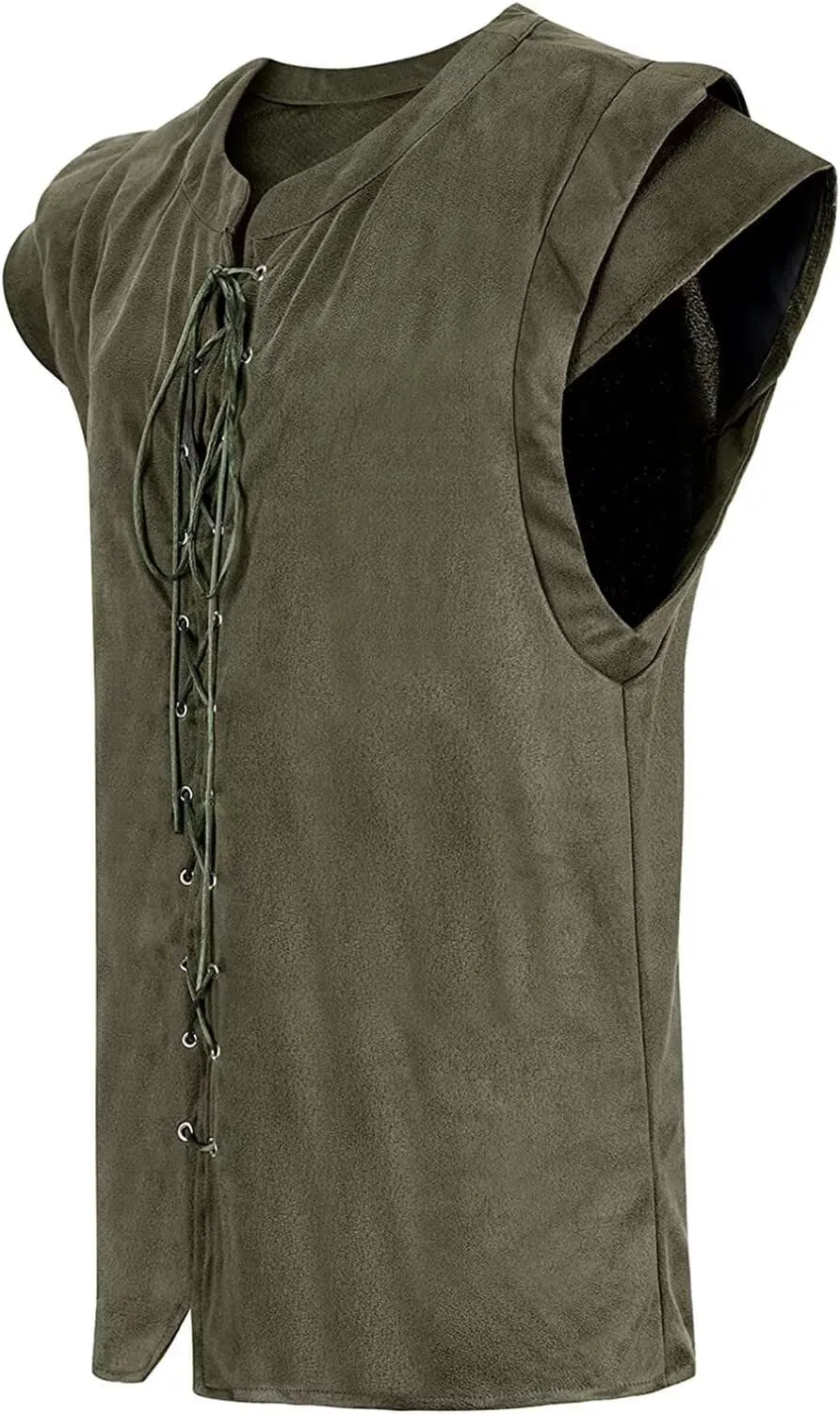 Renaissance Pirate Vest Viking Costume Men Medieval Retro Gothic Victorian Halloween Vintage Festival
