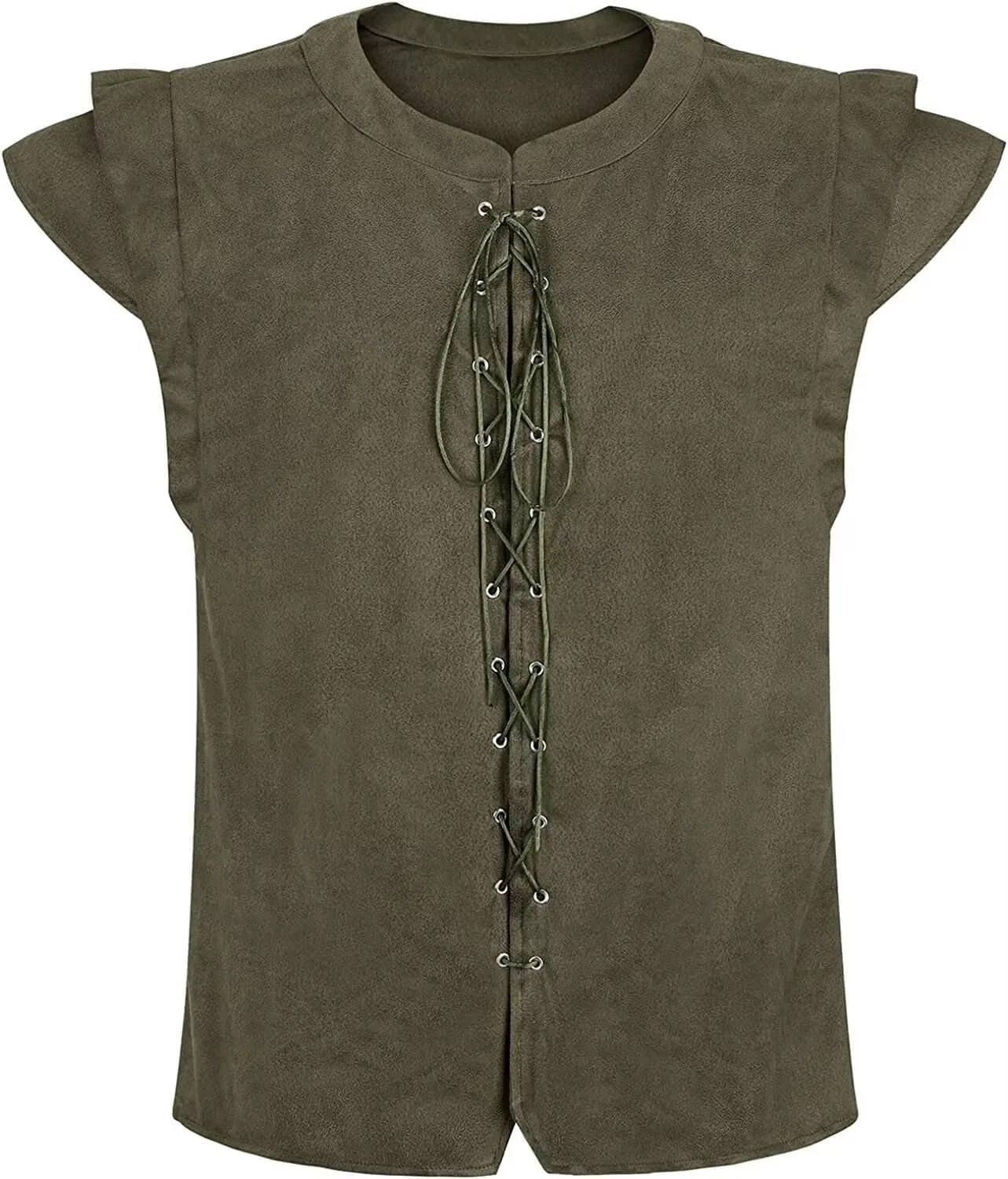 Renaissance Pirate Vest Viking Costume Men Medieval Retro Gothic Victorian Halloween Vintage Festival