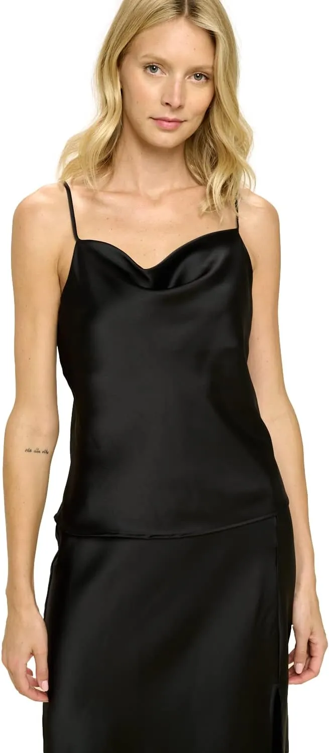 RENEEC. Women's Silky Satin Sleeveless Soft Spaghetti Strap Camisole Top - Made in USA