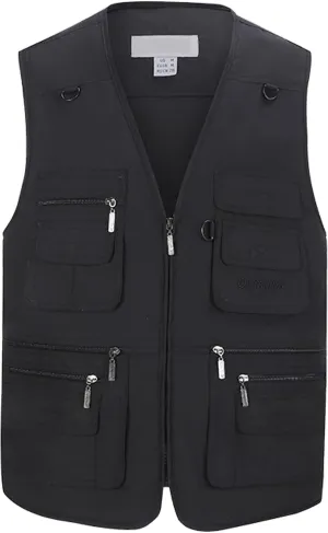 Riutiru Men's Versatile Outdoor Travel Sports Vest, Olympina Multiple Pockets for Work, Fishing, Hunting, Tactical Missions
