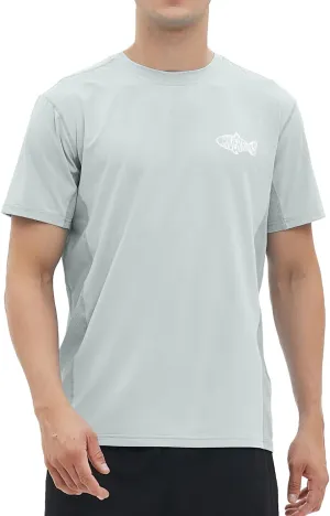 Riverruns Fishing T-Shirt Mens UPF 50  Sun Protection Fishing Shirt Short Sleeve Performance Tee
