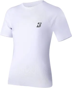 Roadbox Boys Youth Compression Shirt - Short Sleeve Undershirt for Kids Quick Dry Athletic Baseball T-Shirt Base Layer