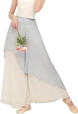 ROYAL SMEELA Chiffon Palazzo Pants for Women - Wide Leg, High Waist, Flowing, Boho Style