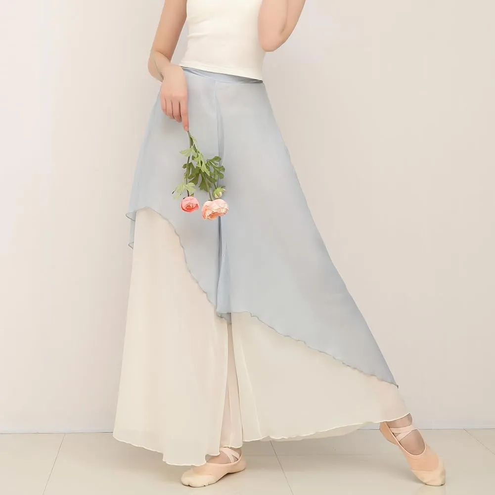 ROYAL SMEELA Chiffon Palazzo Pants for Women - Wide Leg, High Waist, Flowing, Boho Style