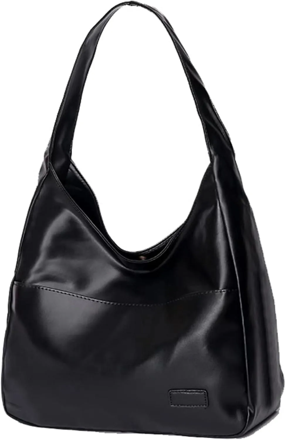 Shoulder Bag for Women Leather Black Purse Large Capacity Minimalist Bucket Bag with Magnetic Clasp Soft Breathable Easy Matching Bags for Women Purses for Women