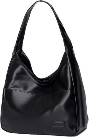 Shoulder Bag for Women Leather Black Purse Large Capacity Minimalist Bucket Bag with Magnetic Clasp Soft Breathable Easy Matching Bags for Women Purses for Women