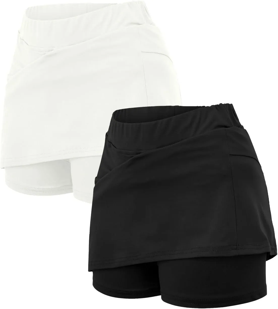 Skorts for Woman 2025 Summer with Pockets Casual Soft Breathable Tennis Golf Skirts Plus Size Pants Running Outfits