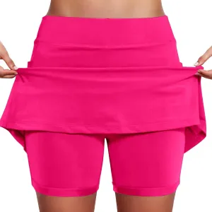 Skorts for Women with Pockets Casual Tennis Athletic Golf High Waist Mini Skirt with Shorts Summer Beach Yoga Shorts