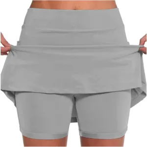 Skorts for Women with Pockets High Waist Tummy Control Womens Yoga Shorts Dressy Casual Plus Size Athletic Tennis Mini Skirts