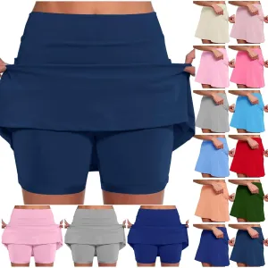 Skorts for Women with Pockets High Waist Tummy Control Womens Yoga Shorts Dressy Casual Plus Size Athletic Tennis Mini Skirts