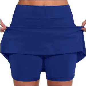 Skorts for Women with Pockets High Waist Tummy Control Womens Yoga Shorts Dressy Casual Plus Size Athletic Tennis Mini Skirts