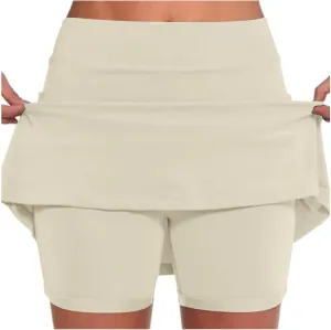Skorts for Women with Pockets High Waist Tummy Control Womens Yoga Shorts Dressy Casual Plus Size Athletic Tennis Mini Skirts