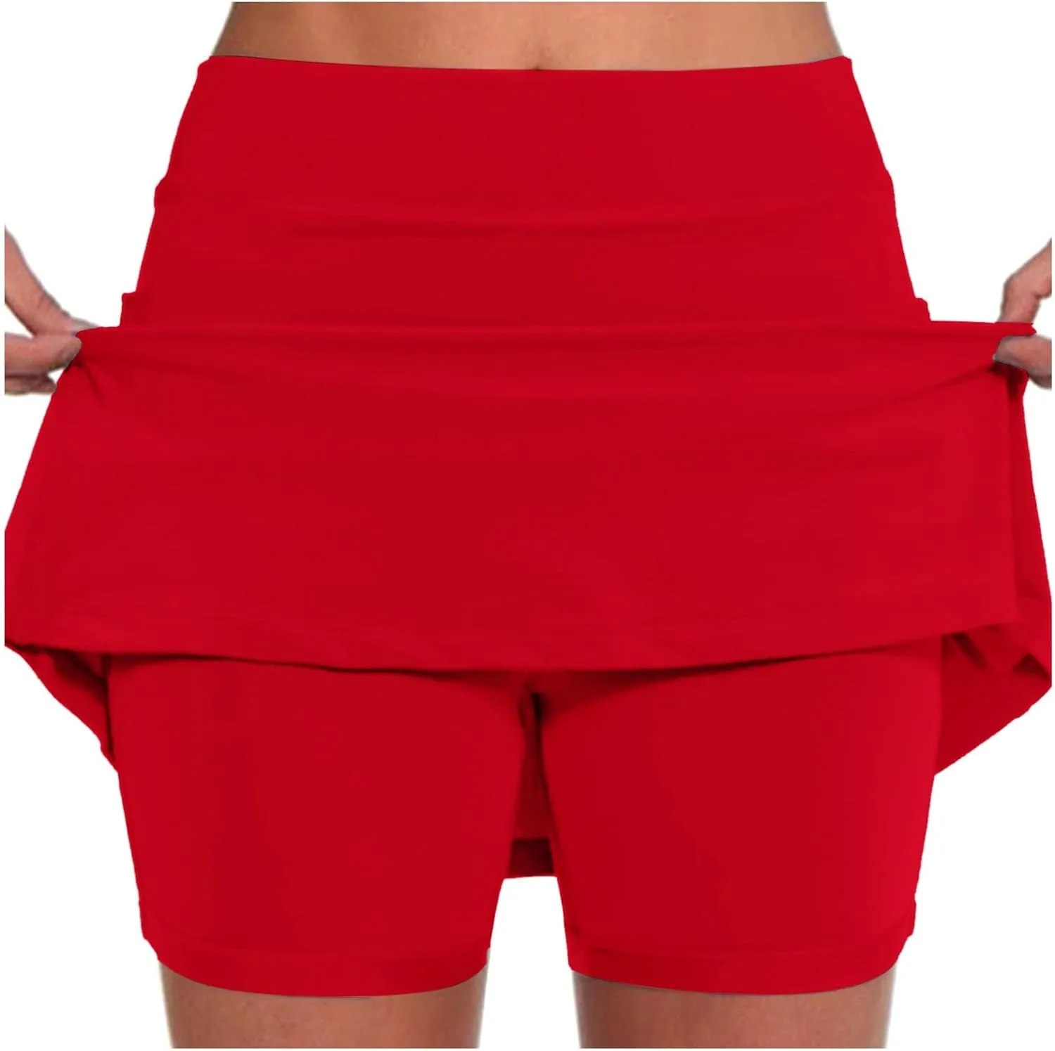 Skorts for Women with Pockets High Waist Tummy Control Womens Yoga Shorts Dressy Casual Plus Size Athletic Tennis Mini Skirts