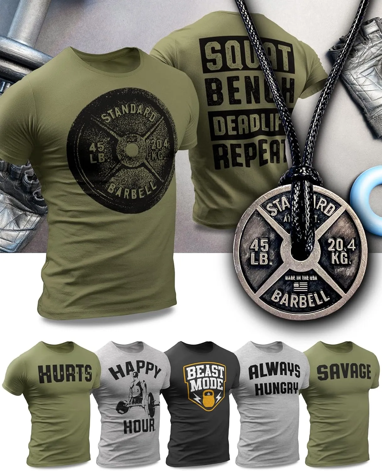 Squat Bench Deadlift Workout Shirt for Men Funny Gym Lifting Motivational Sayings
