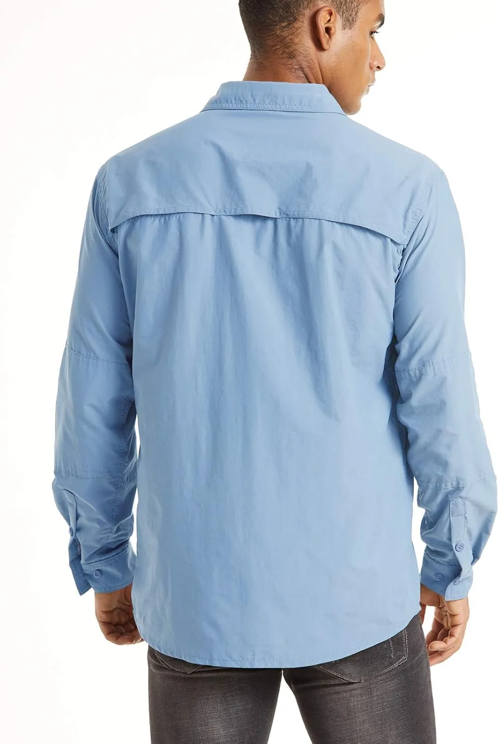 TACVASEN Fishing Shirt for Men, Long Sleeve Shirt Quick Dry Fit, Tactical Shirt Button Up, Work Shirt Lightweight Safari