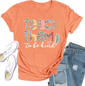 Teacher Shirts for Women Teach Teaching Tshirt Teacher Life Tee Tops