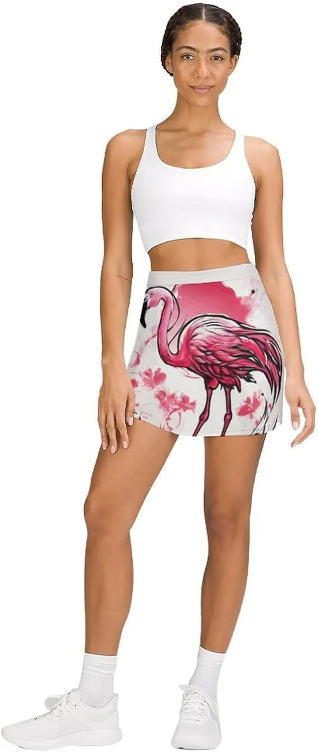 Tennis Skirts for Women High Waist Colorful Dragons Athletic Golf Skorts Skirts with Pockets