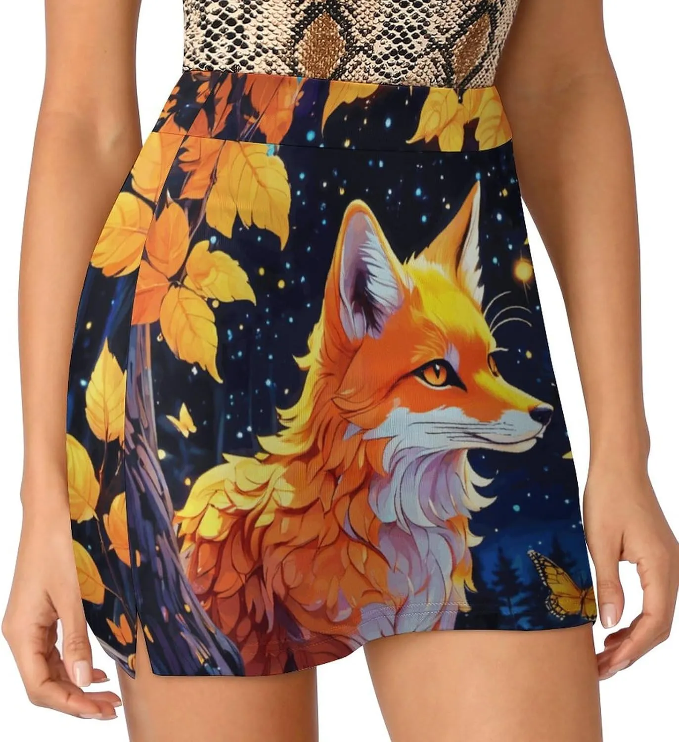 Tennis Skirts for Women High Waist Colorful Dragons Athletic Golf Skorts Skirts with Pockets