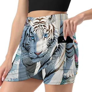 Tennis Skirts for Women High Waist Colorful Dragons Athletic Golf Skorts Skirts with Pockets