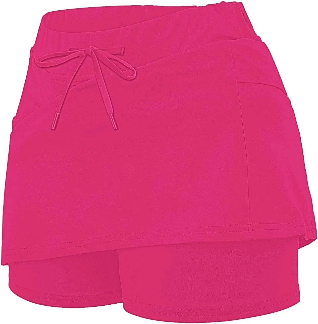Tennis Skirts for Women Solid Mini Skirt Tummy Control Golf Skirts with Shorts Athletic Skorts Elastic Yoga Culottes
