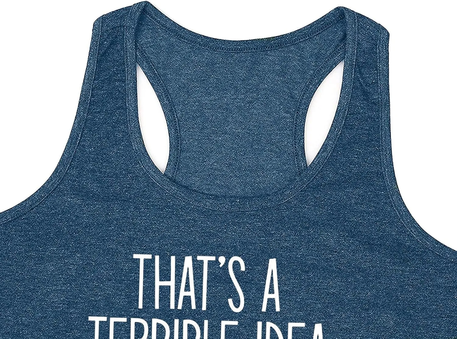 That's A Terrible Idea Tank Tops Women Funny Letter Print Tank Top Sleeveless Summer Beach Vaction Racerback Tee Shirt